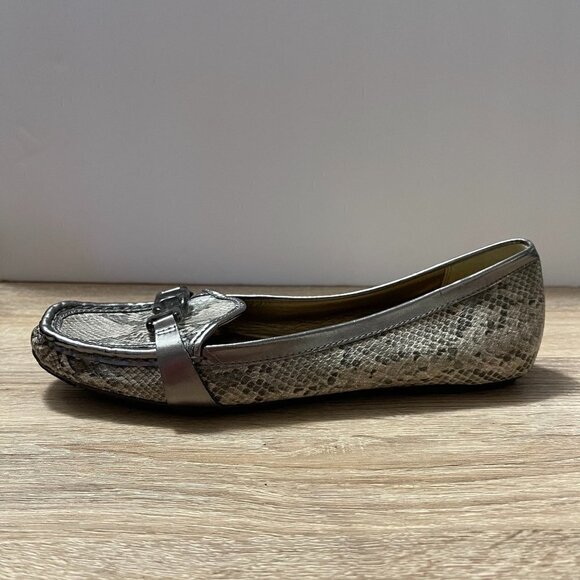Circa Joan & David Luxe Womens Vegan Leather Python Snake Print Loafers Size 8.5 - Picture 10 of 10